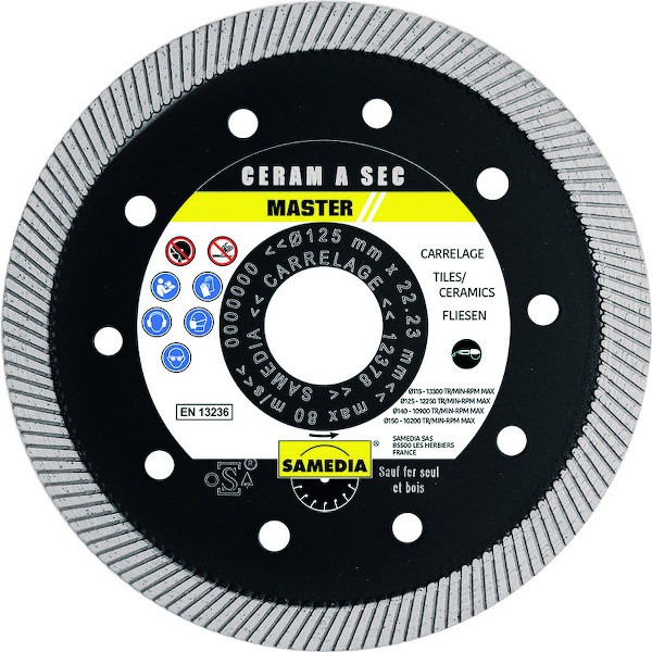 Disque diamant MASTER CERAM A SEC