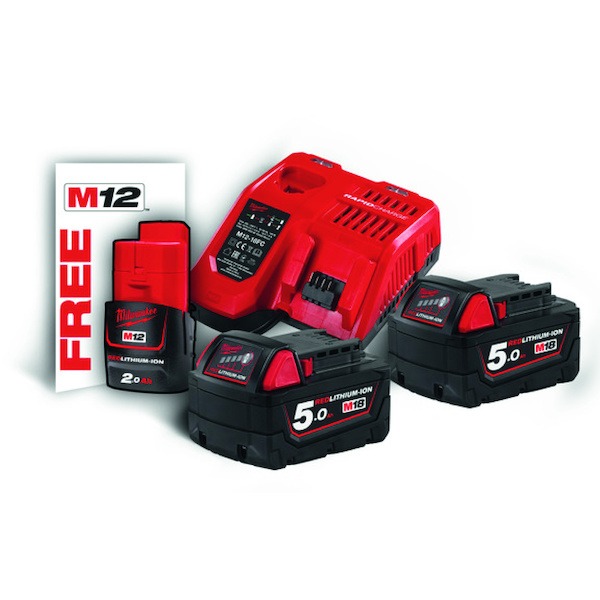 Pack batteries et chargeur pour outillage électroportatif M18 NRG-502