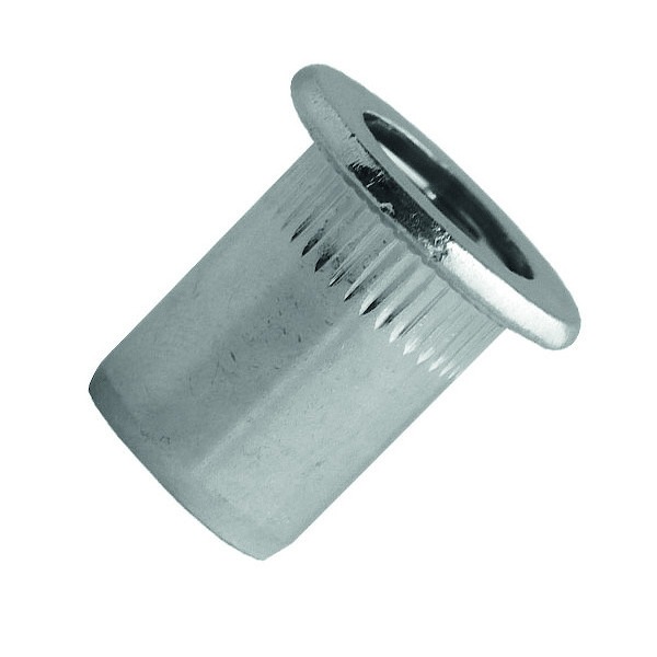 Écrou à sertir aveugle tête plate acier TCD