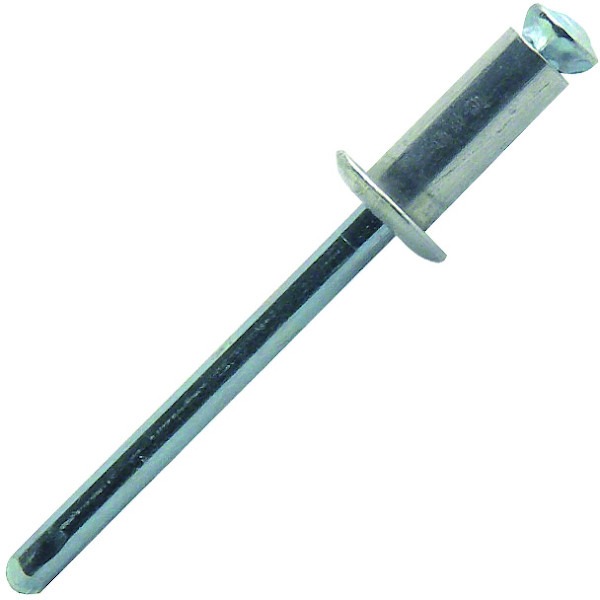 Rivet aveugle éclaté tête plate aluminium/acier PAD
