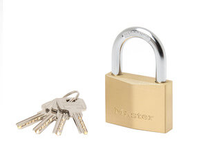 Cadenas à clé en laiton massif extra épais