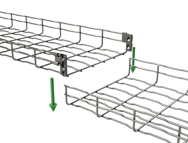 Chemin de câble en fil pré-éclissé rapide - BF2R - hauteur 65mm