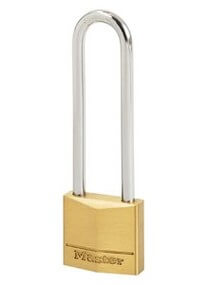 Cadenas à clé en laiton massif - Anse longue
