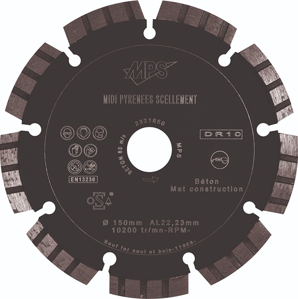 Disque diamant - MPS - Ø150 - Universel